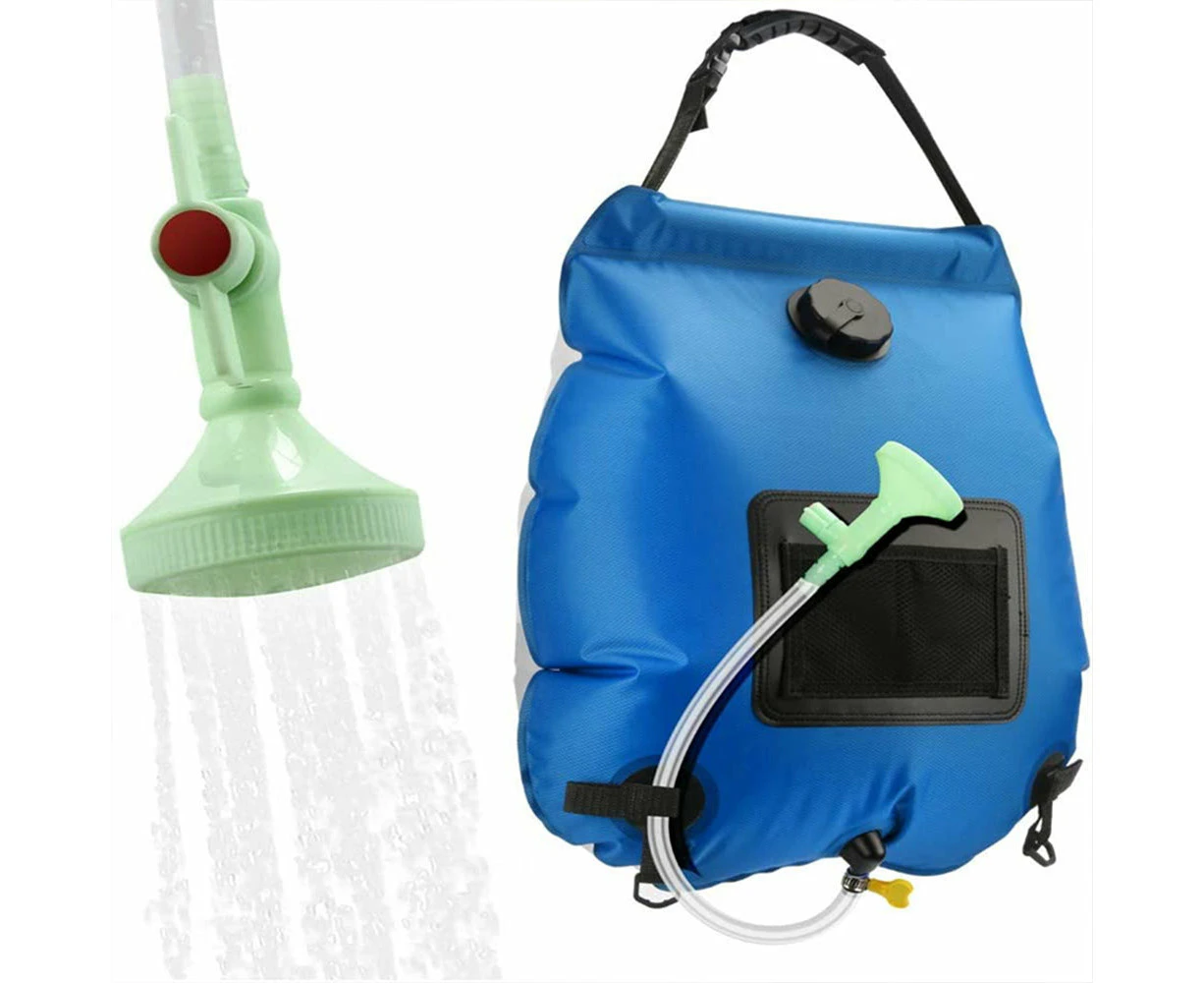 Outdoor Camping Portable 20L Water Shower Bag - Blue