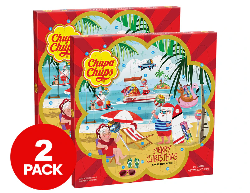 2 x Chupa Chups & Mentos Advent Calendar 192g