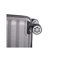 SwissTech Odyssey 43L/56cm Carry On Luggage Travel Suitcase Trolley Silver Grey