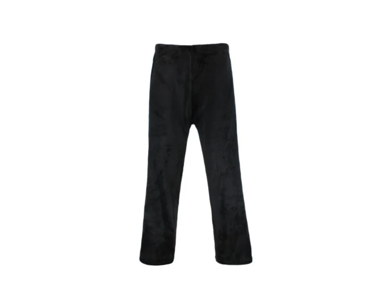 Men’s Plush Fleece Pyjama Lounge Pants  - Black