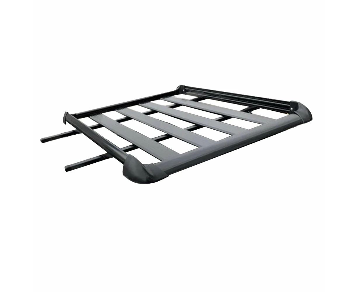 Elora Car Roof Rack Platform Luggage Carrier Vehicle Cargo Tray 140x100cm Black