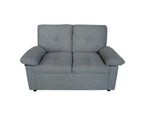 Foret 2 Seater Sofa Sectional Lounge Couch Furniture Modern Fabric Grey