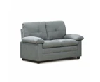Foret 2 Seater Sofa Sectional Lounge Couch Furniture Modern Fabric Grey