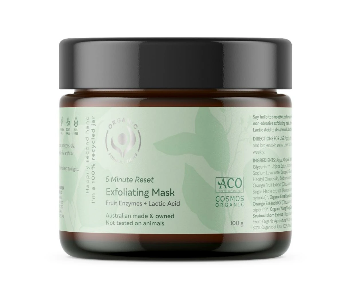 Organic Formulations 5 Minute Reset Exfoliating Mask 100g