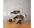 10-Bottle Gold Geo Wine Rack by Viski