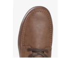 RIVERS - Mens Winter Shoes - Boat - Brown Slip On - Casual Canvas Work Footwear - Becker A - Lace Up - Lightweight - Comfy Formal Office Fashion - Brown