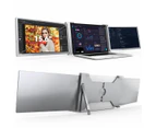 15.6 Inch Trifold Portable Monitor 1080p Ips Fhd Laptop Screen Extender For Laptop Space Grey