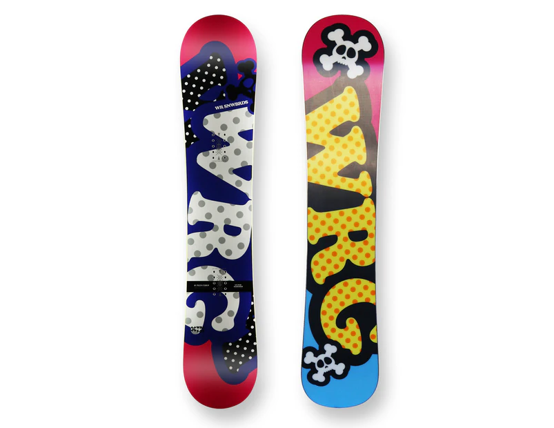 WRG Snowboard 140cm Pink/Blue Flat Sidewall - Blue