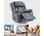 Advwin Recliner Chair Electric Massage Chair 8 Point Heated Massage Armchair Grey