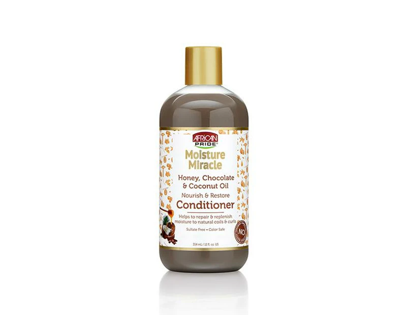 African Pride Moisture Miracle Honey and Coconut Oil Nourish and Shine Shampoo 354ml/12fl.oz