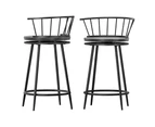 Bar Stools Set of 2 Metal Kitchen Stool Chairs