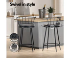 Bar Stools Set of 2 Metal Kitchen Stool Chairs