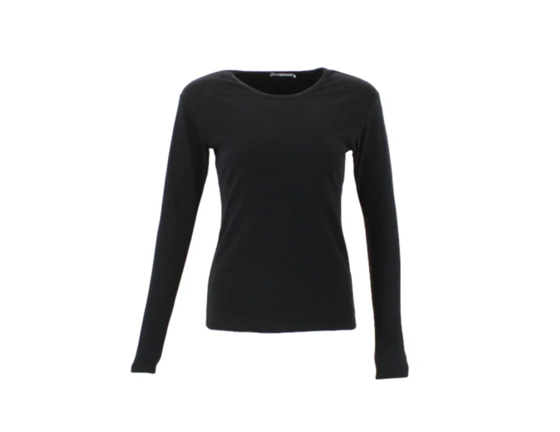 FIL Women's Long Sleeve Thermal Fleece T-Shirt - Black