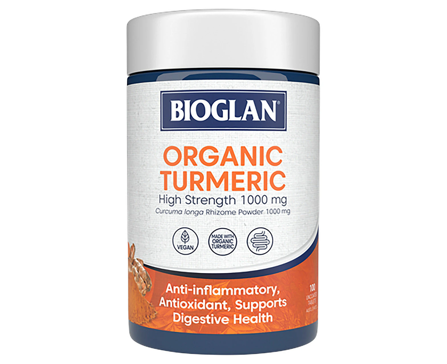 Bioglan Organics Organic Turmeric 1000mg 100 Tablets