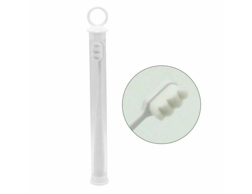 2Pcs Nano Ultra-fine Wave Toothbrush Soft Bristle Oral Care Cleaning White