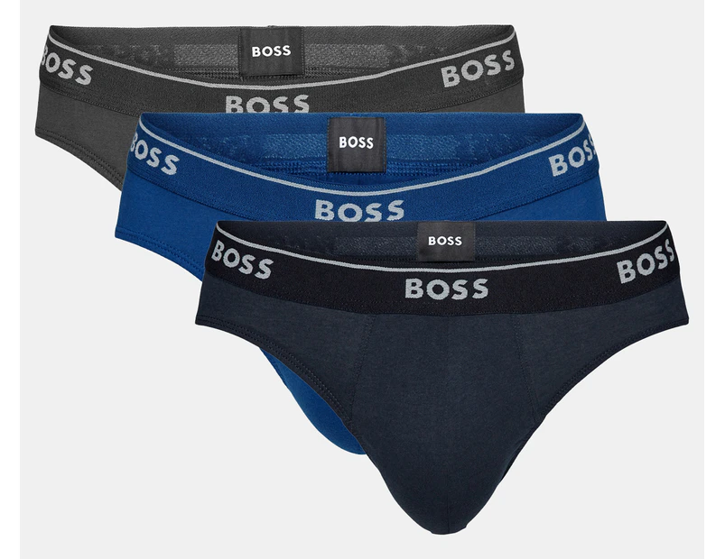 Hugo Boss Men's Classic Briefs 3-Pack - Navy/Blue/Dark Grey