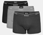 Hugo Boss Men's Classic Boxers / Trunks 3-Pack - Black/Charcoal/Grey