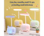 LED Table Lamp Cartoon Night Light USB Rechargeable Child Eye Protection Desk Lamp Portable Bedroom Reading Table Lamp deer green