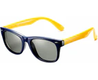 Kids Polarized Sunglasses Tpee Rubber Flexible Frame For Boys Girls,Dark Blue/Yellow, Lens_Width: 45 Millimeters