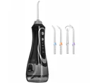 Cordless Electric Water Flosser Dental Oral Irrigator Teeth Cleaning Device Teeth Cleaner with 7 Jet Tips-Black