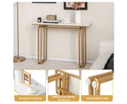 Giantex Modern Console Table Hallway Table Entryway Display Table w/Adjustable Footpads Gold