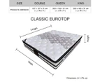 King Mattress Euro Top Memory Foam Non-woven Micro Pocket Spring