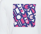 Tommy Hilfiger Girls' Sandy Long Sleeve Tee / T-Shirt / Tshirt - Fresh White