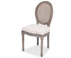 vidaXL Dining Chairs 4 pcs Cream Fabric