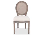 vidaXL Dining Chairs 4 pcs Cream Fabric