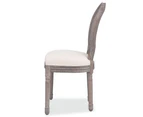 vidaXL Dining Chairs 4 pcs Cream Fabric