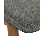 vidaXL Dining Chairs 4 pcs Light Grey Fabric and Solid Oak Wood