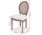 vidaXL Dining Chairs 4 pcs Cream Fabric