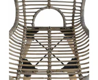 vidaXL Dining Chairs 4 pcs Brown Natural Rattan