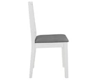 vidaXL Dining Chairs with Cushions 2 pcs White Solid Wood