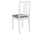 vidaXL Dining Chairs with Cushions 2 pcs White Solid Wood