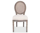 vidaXL Dining Chairs 6 pcs Cream Fabric