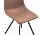 vidaXL Dining Chairs 6 pcs Medium Brown Faux Leather