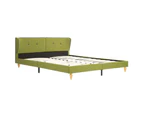 vidaXL Bed Frame Green Fabric 183x203 cm King Size