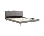 vidaXL Bed Frame Light Grey Fabric 183x203 cm King Size