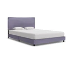 vidaXL Bed Frame Light Grey Fabric 106x203 cm King Single Size