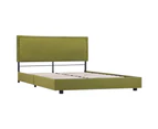 vidaXL Bed Frame Green Fabric 106x203 cm King Single Size