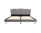 vidaXL Bed Frame Light Grey Fabric 153x203 cm Queen Size