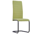 vidaXL Cantilever Dining Chairs 4 pcs Green Fabric