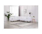 vidaXL Corner Sofa Faux Leather White