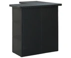 vidaXL Corner Bar Table Black 100x50x105 cm Poly Rattan
