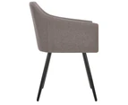 vidaXL Dining Chairs 2 pcs Taupe Fabric