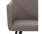 vidaXL Dining Chairs 2 pcs Taupe Fabric