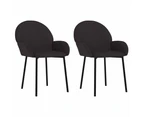 vidaXL Dining Chairs 2 pcs Black Faux Leather