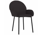 vidaXL Dining Chairs 2 pcs Black Faux Leather