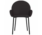 vidaXL Dining Chairs 2 pcs Black Faux Leather